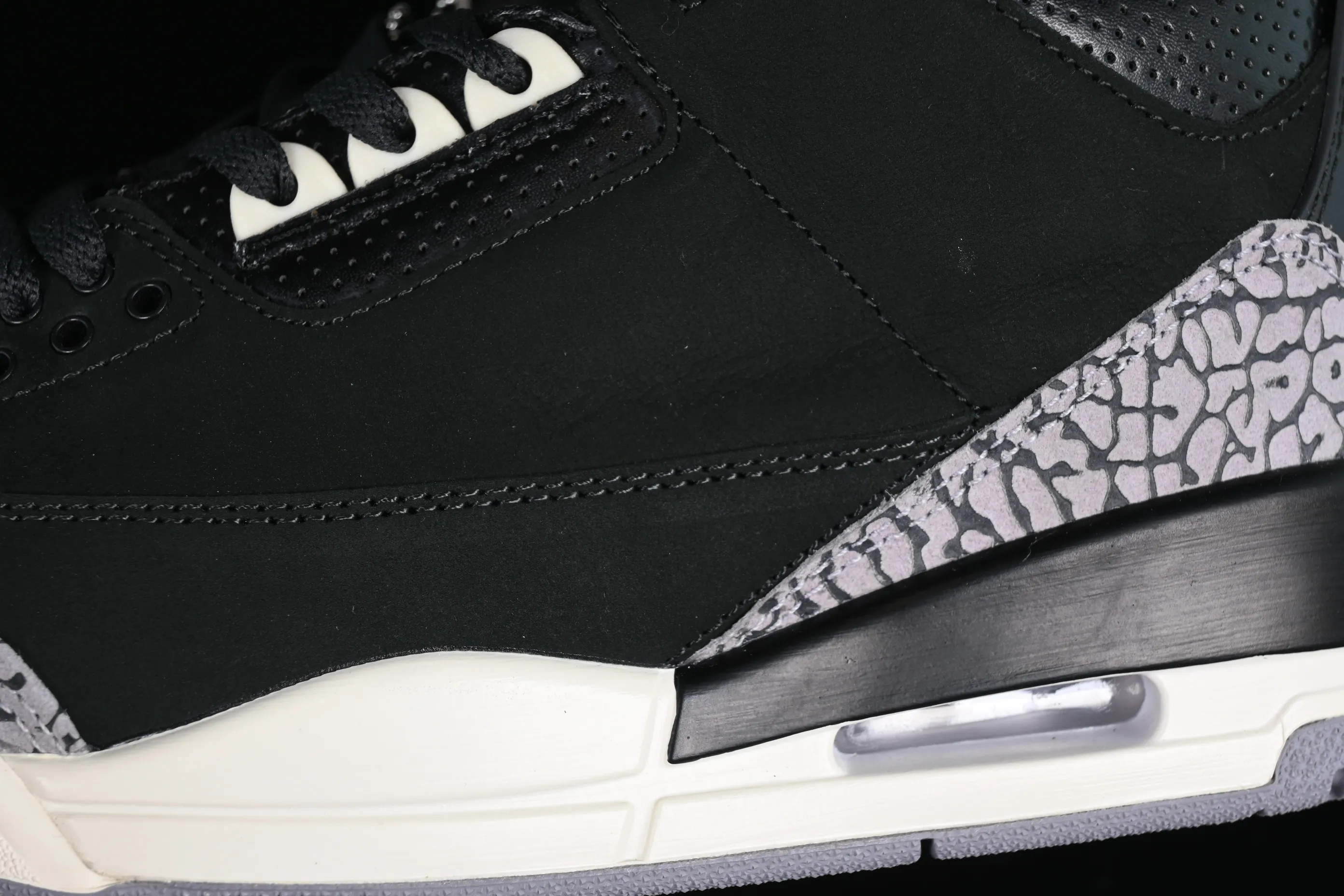 All categories Air Jordan Jordan series basketball shoes Air Jordan 3 L version Air Jordan 3 Retro "Off Noir" AJ3 Joe 3 old black cement CK9246-001